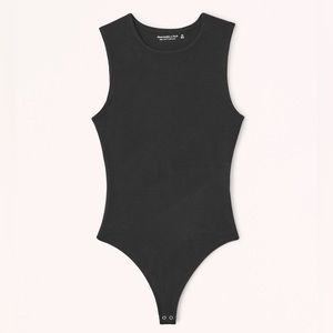 Abercrombie & Fitch Cotton Seamless Fabric Crew Tank Bodysuit